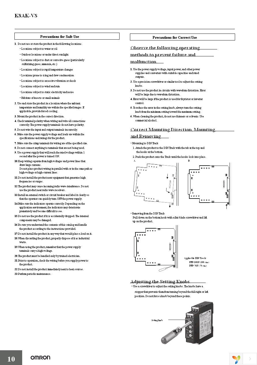 K8AK-VS2 100-240VAC Page 10